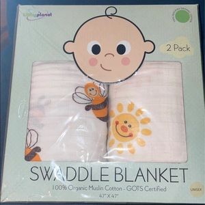 Eco Family 2 Pack Unisex Swaddle Blanket